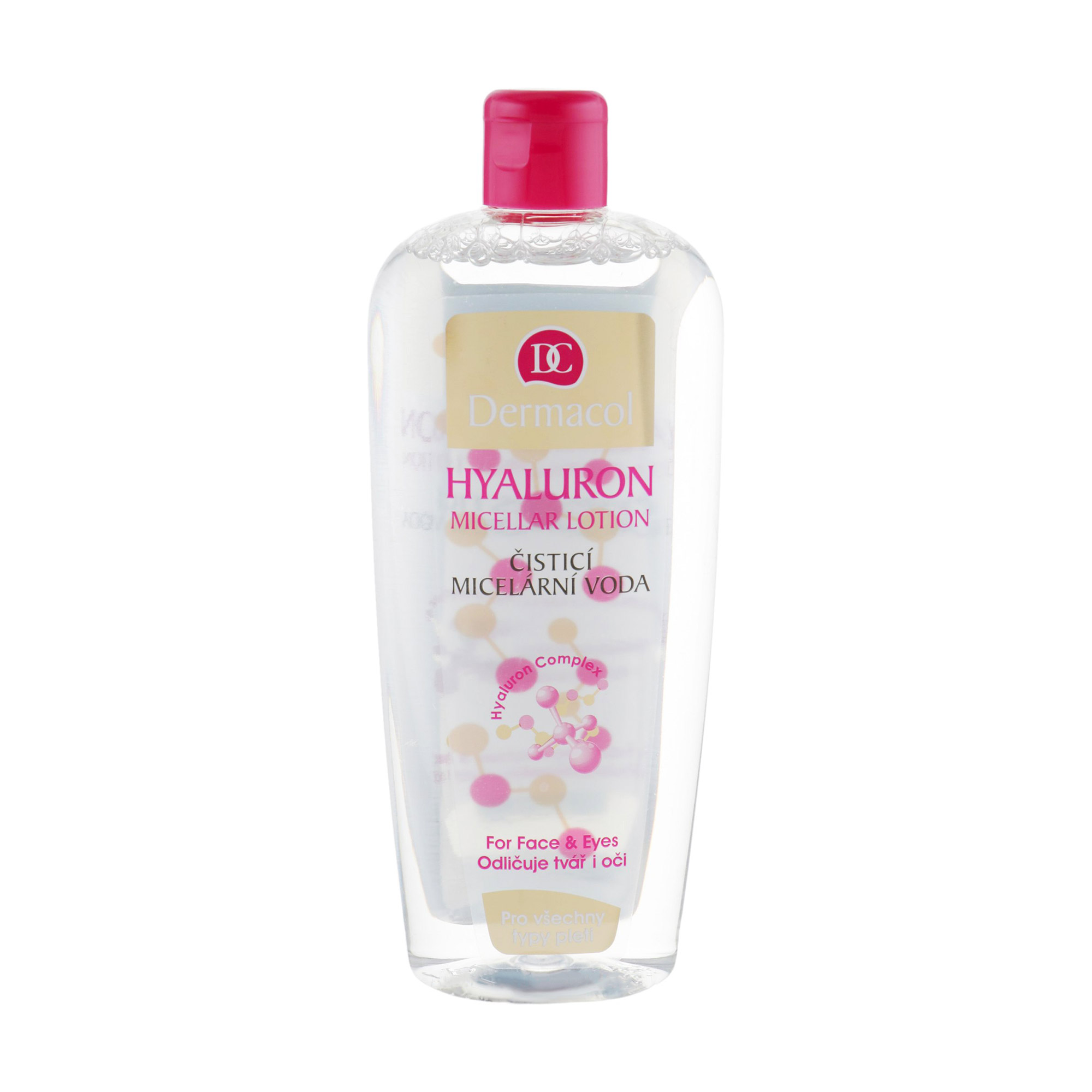 Міцелярний лосьон Dermacol Hyaluron Micellar Lotion з гіалуроновою кислотою, для всіх типів шкіри, 400 мл